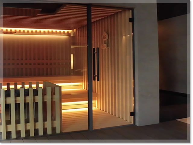 壁隠ぺい式ソフトフィーリングサウナ